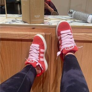 adidas Red and Pink Women's Sneakers